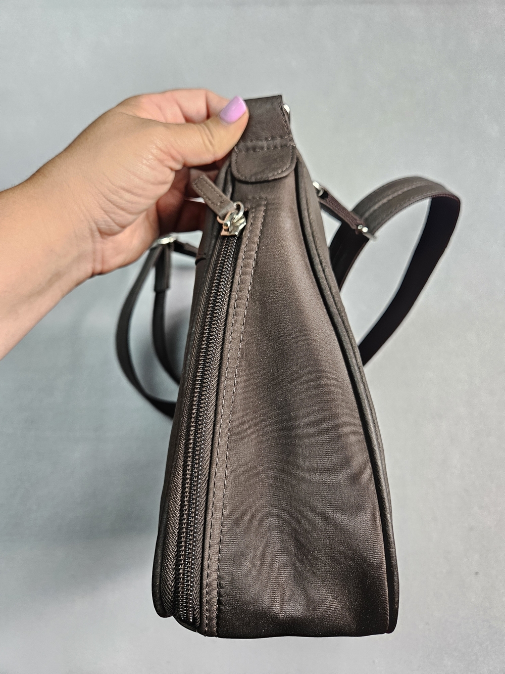 Gun Tote’n Mamas Brownish Black Leather Concealed Carry Hobo Handbag GTM Purse - Picture 16 of 16